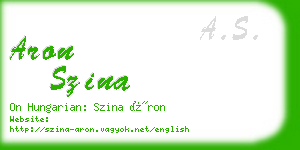 aron szina business card